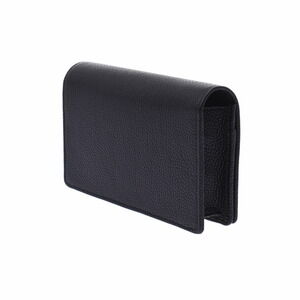 Gucci Black Logo Chain Wallet Leather Bag GG Shoulder